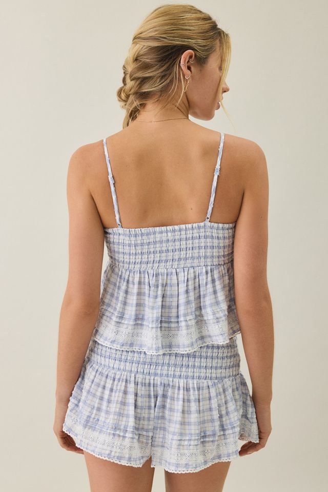 Kimchi Blue Coffee Date Flutter Lace Trim Shorts 2-Piece Set #4
