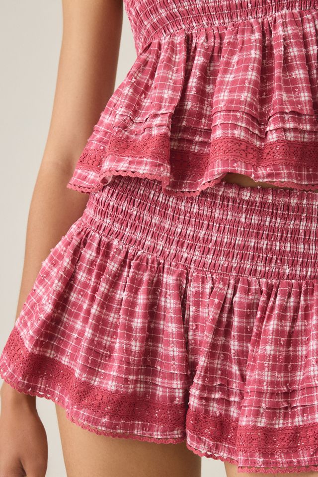 Kimchi Blue Coffee Date Flutter Lace Trim Shorts 2-Piece Set #4