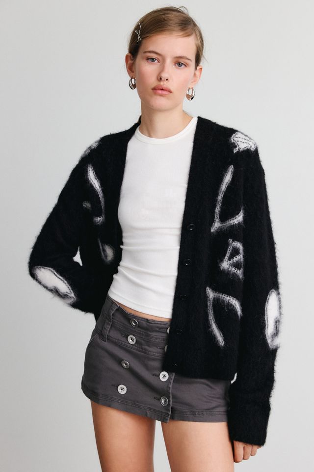 AllSaints Charm Graphic V-Neck Cardigan #1