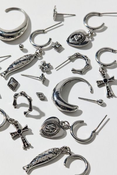 Essential Silver Multi Earrings Set