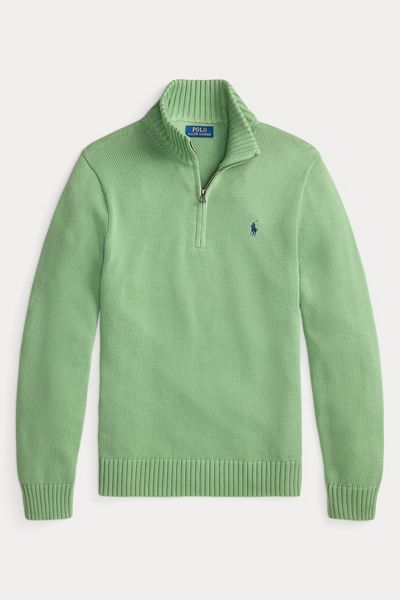 Polo Ralph Lauren Cotton Quarter-Zip Sweater