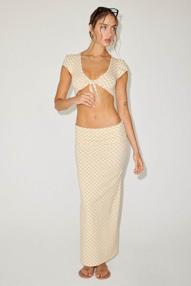 Out From Under Bec Short Sleeve Tie-Front Shrug Top #3