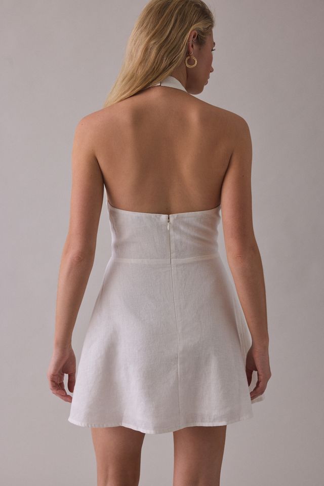 linen low back dress LOW BACK COLUMN DRESS main image 0