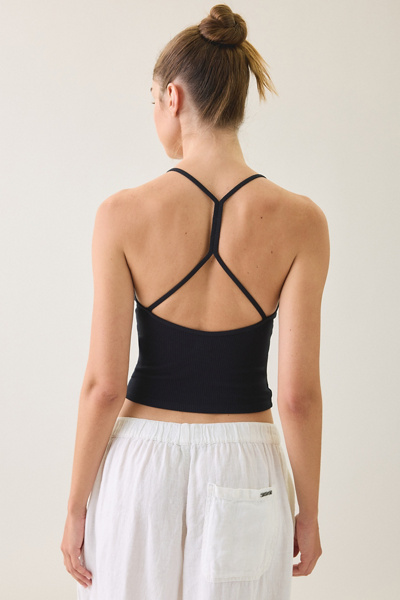 BDG Hold Me Tight Ribbed Racerback Cropped Cami