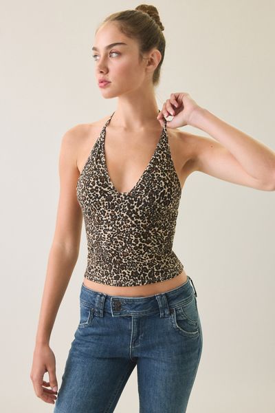 BDG Hold Me Tight Ribbed Racerback Cropped Cami