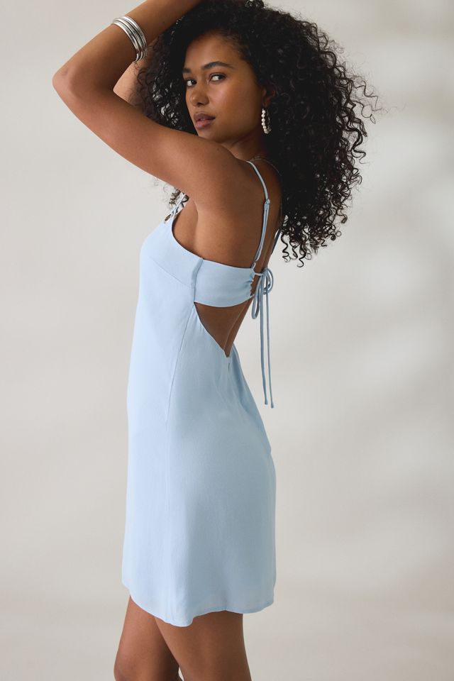 BDG Haley Hardware Detail Open-Back Shift Mini Dress #1