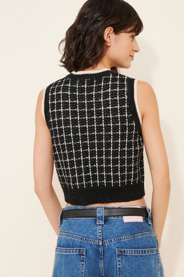 NVLT Plaid Stitch Sweater Vest #1