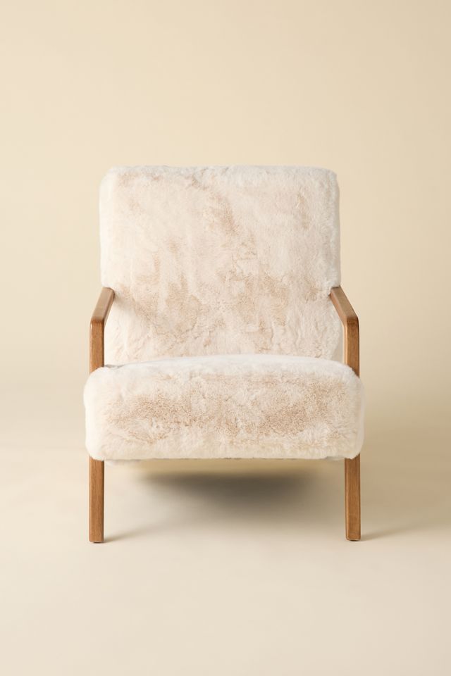Kami Faux Fur Upholstered Arm Chair #1