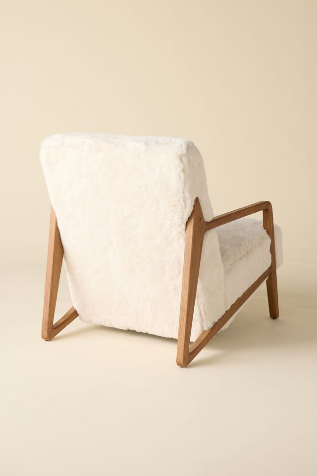 Kami Faux Fur Upholstered Arm Chair #3