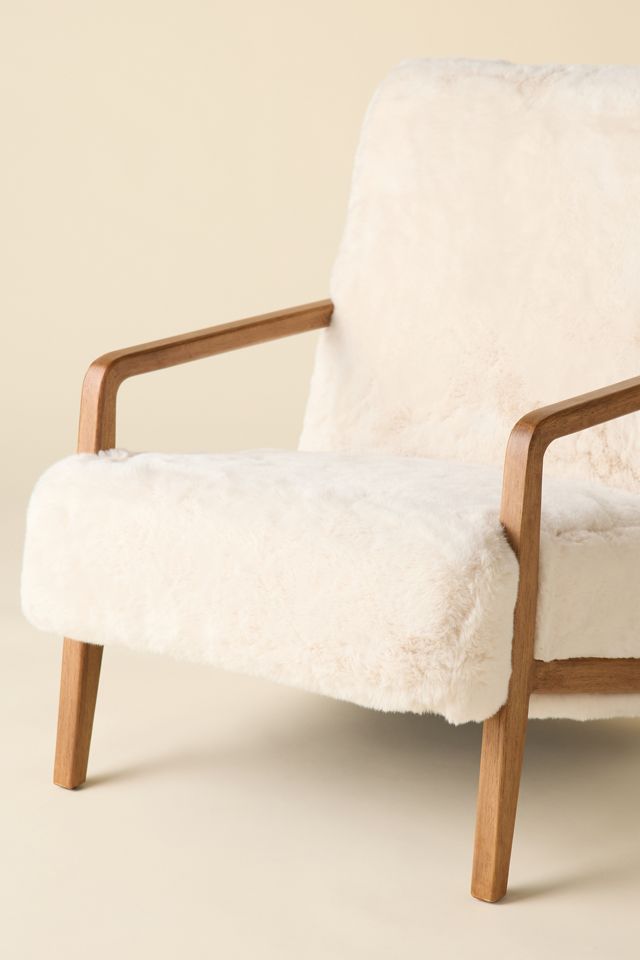 Kami Faux Fur Upholstered Arm Chair #4