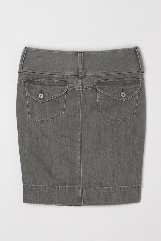 Vintage Y2k Grey Denim Mini Skirt #2