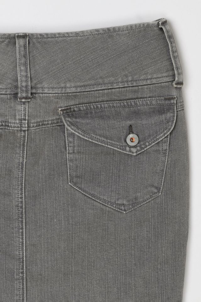 Vintage Y2k Grey Denim Mini Skirt #3