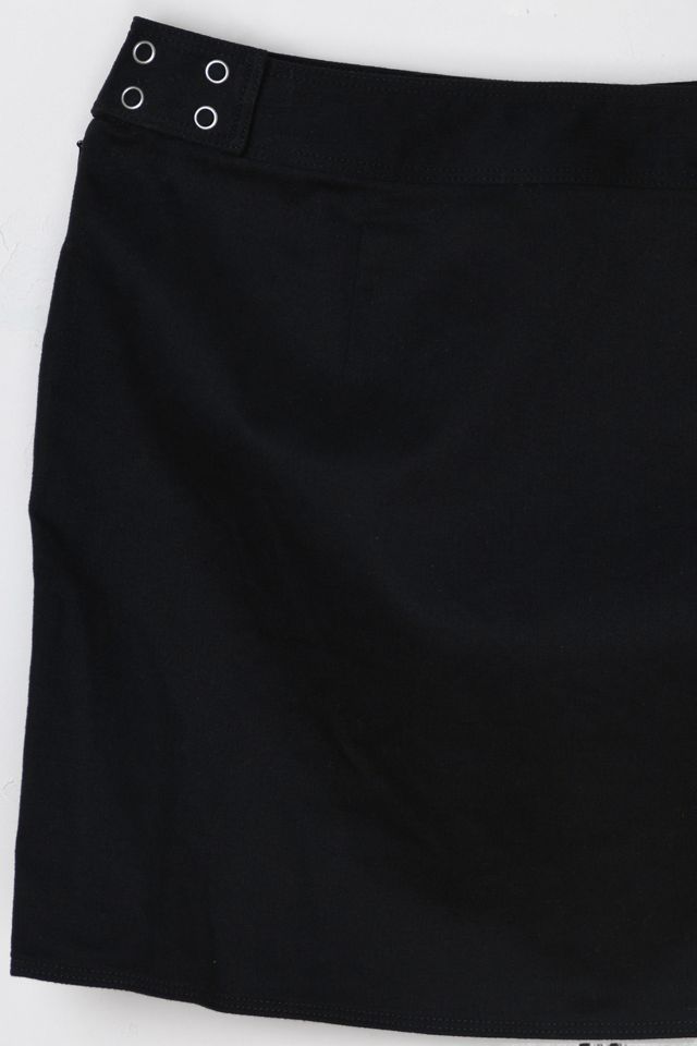 Vintage Y2k Black Twill Mini Skirt #1