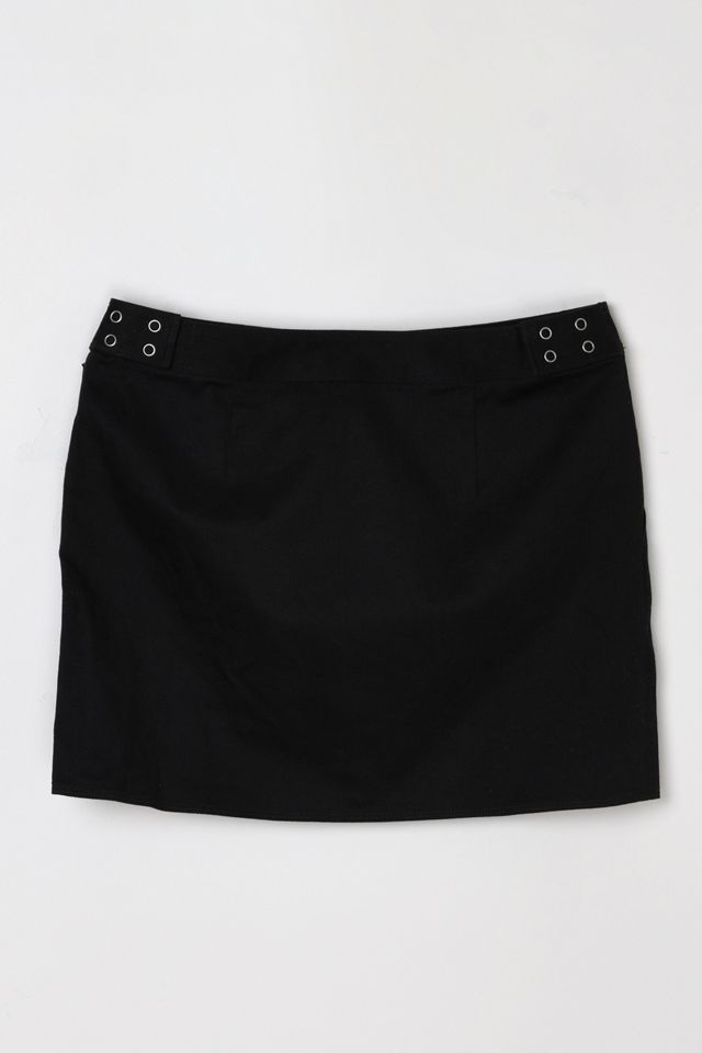 Vintage Y2k Black Twill Mini Skirt #2
