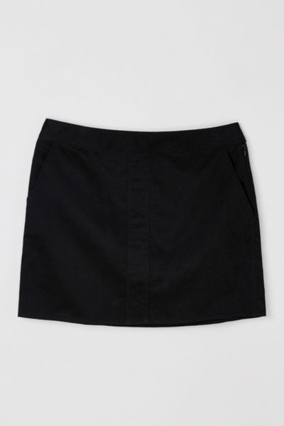Vintage Y2k Black Twill Mini Skirt