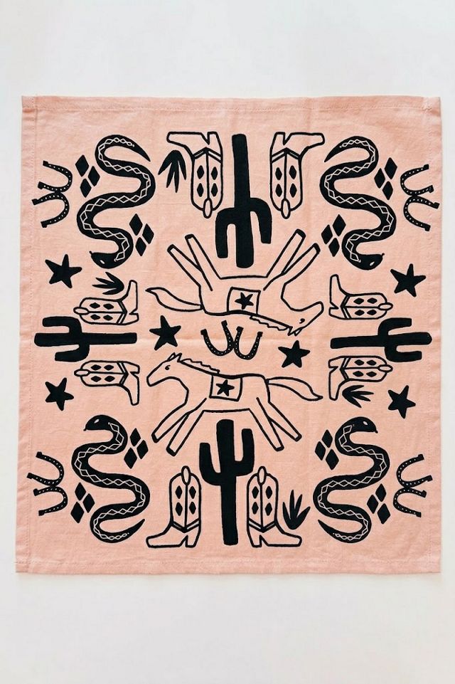 Julie Peach Desert Tea Towel #1
