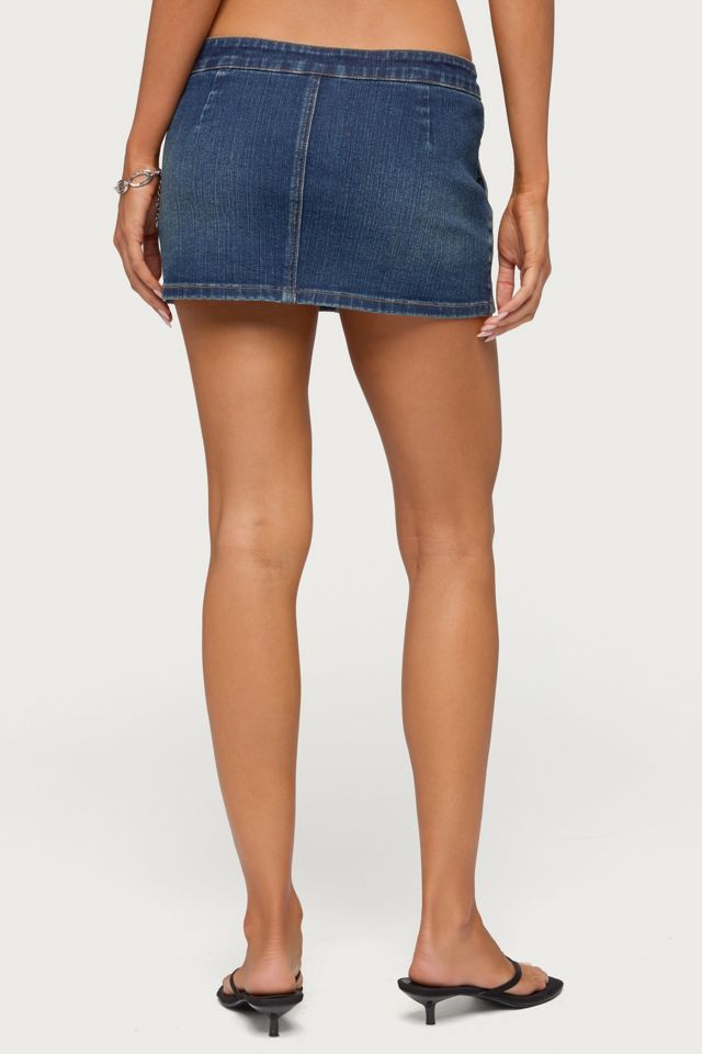 Edikted Fridie Buttoned Denim Mini Skort #3