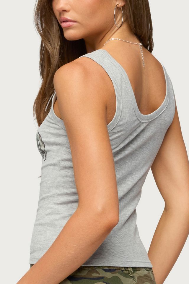 Edikted Edikted Girly Ribbed Tank Top #4