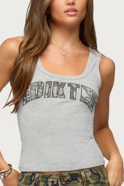 Edikted Edikted Girly Ribbed Tank Top