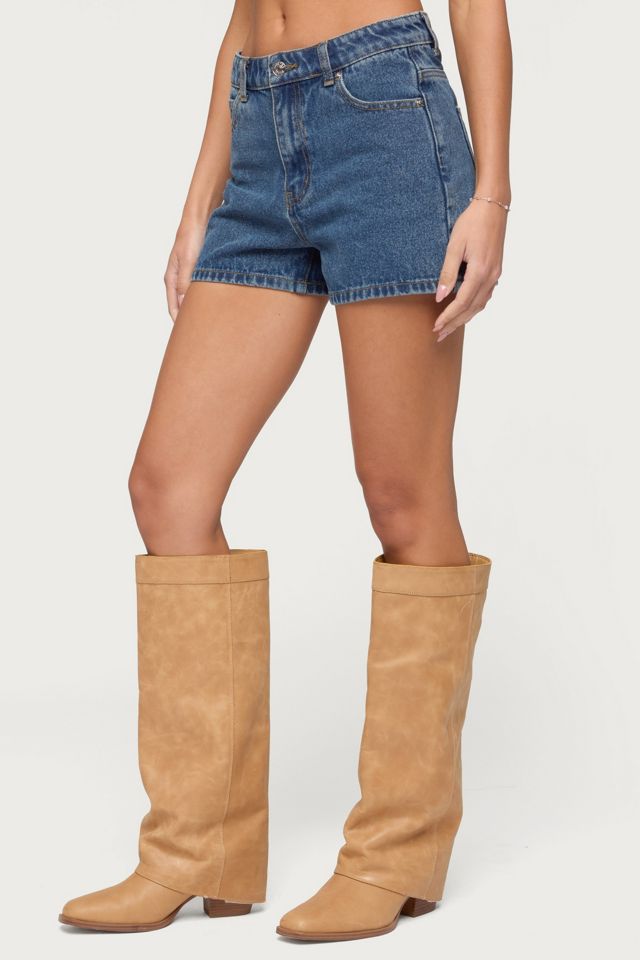 Edikted Milena High Rise Denim Shorts #2