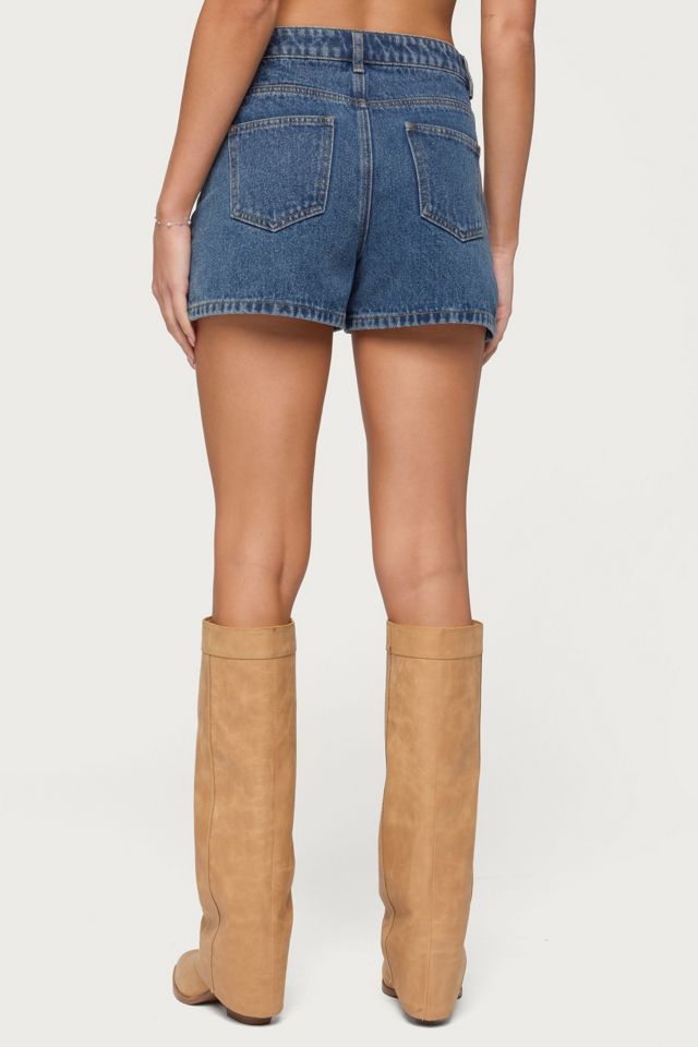 Edikted Milena High Rise Denim Shorts #3