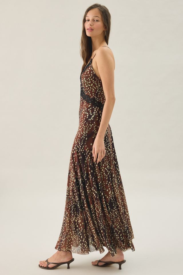 Steve Madden Em Doe Print Lace Trim Maxi Dress #2