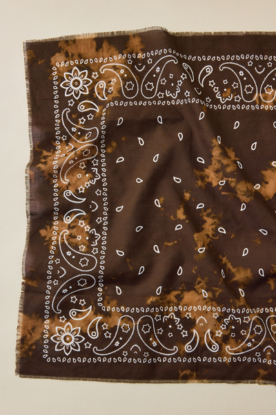 UO Bleach Splatter Paisley Bandana