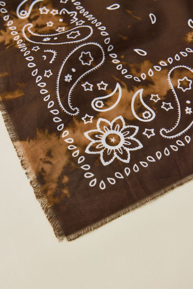 Bandana UO à motif cachemire avec éclaboussures de javellisant #1
