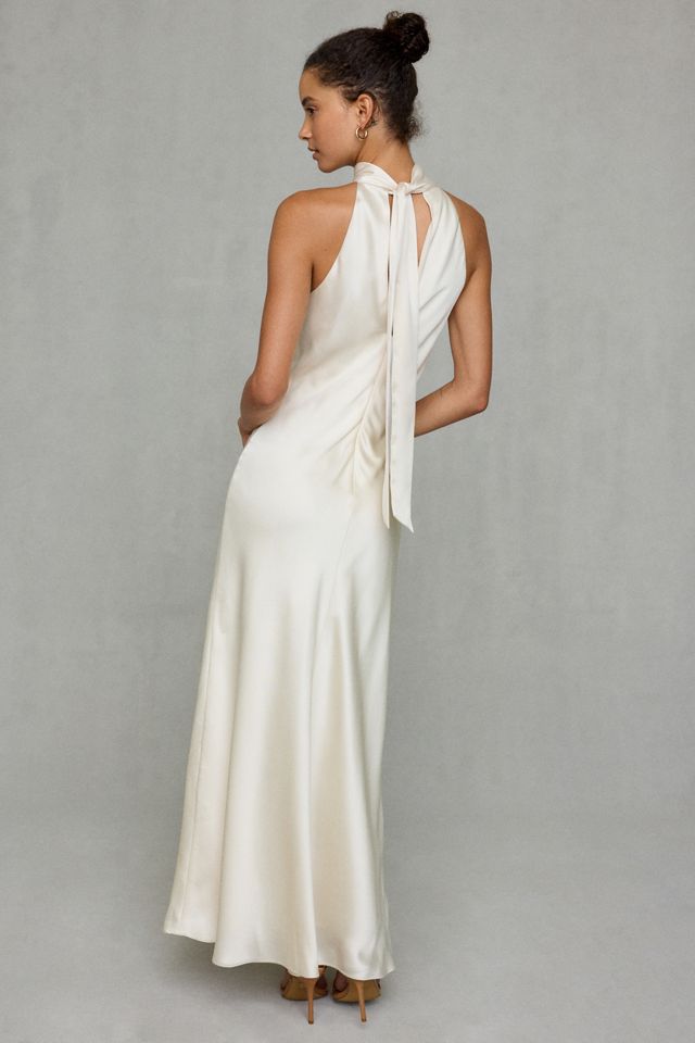 Steve Madden Emmalie High Neck Satin Maxi Dress #3