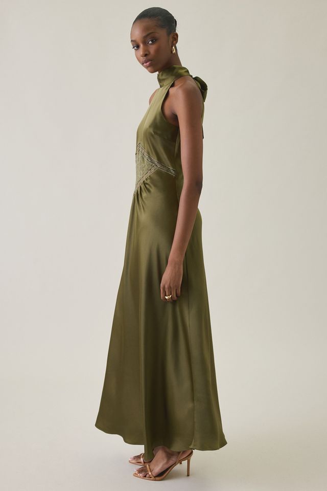 Robe longue à col montant en satin Emmalie de Steve Madden #2