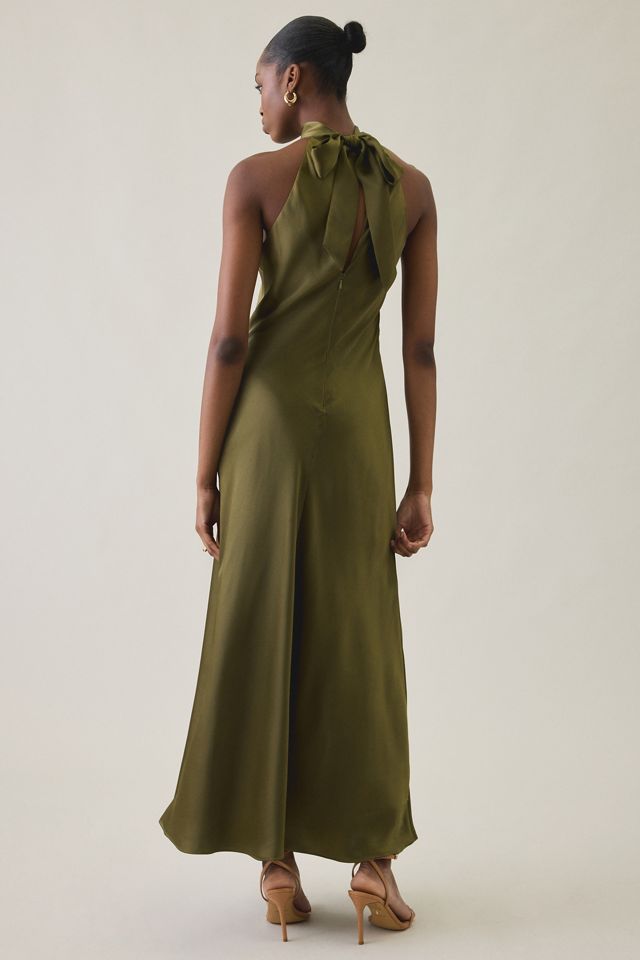 Robe longue à col montant en satin Emmalie de Steve Madden #3