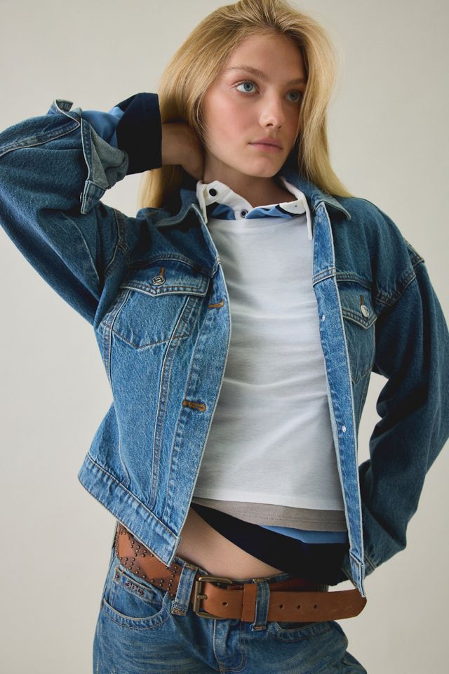 Steve Madden Henrietta Denim Trucker Jacket #4