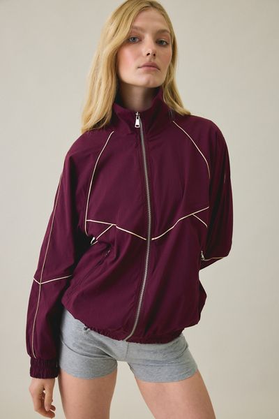 Steve Madden Jacey Piped Oversized Track Jacket