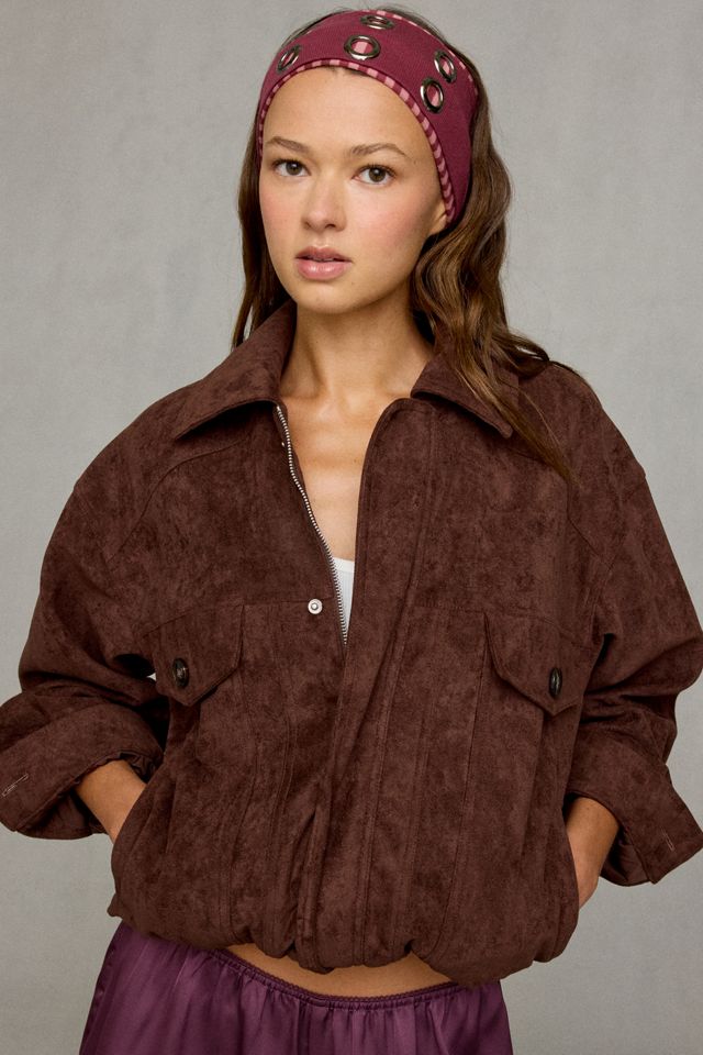 Steve Madden Henson Oversized Faux Suede Jacket #1