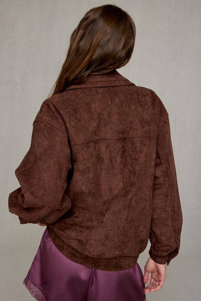 Steve Madden Henson Oversized Faux Suede Jacket #2