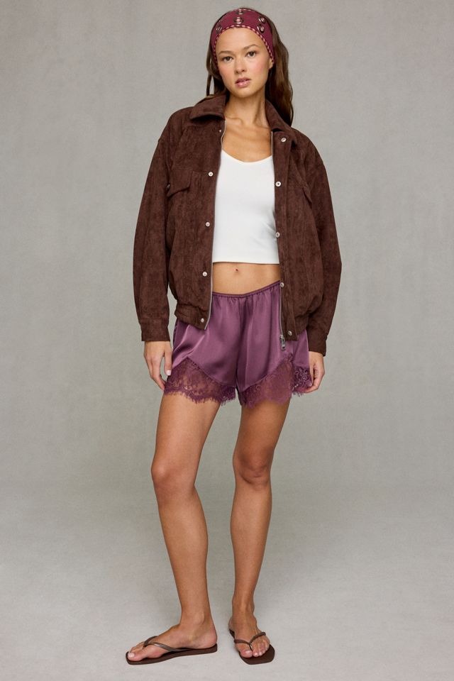Steve Madden Henson Oversized Faux Suede Jacket #4