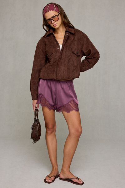 Steve Madden Henson Oversized Faux Suede Jacket