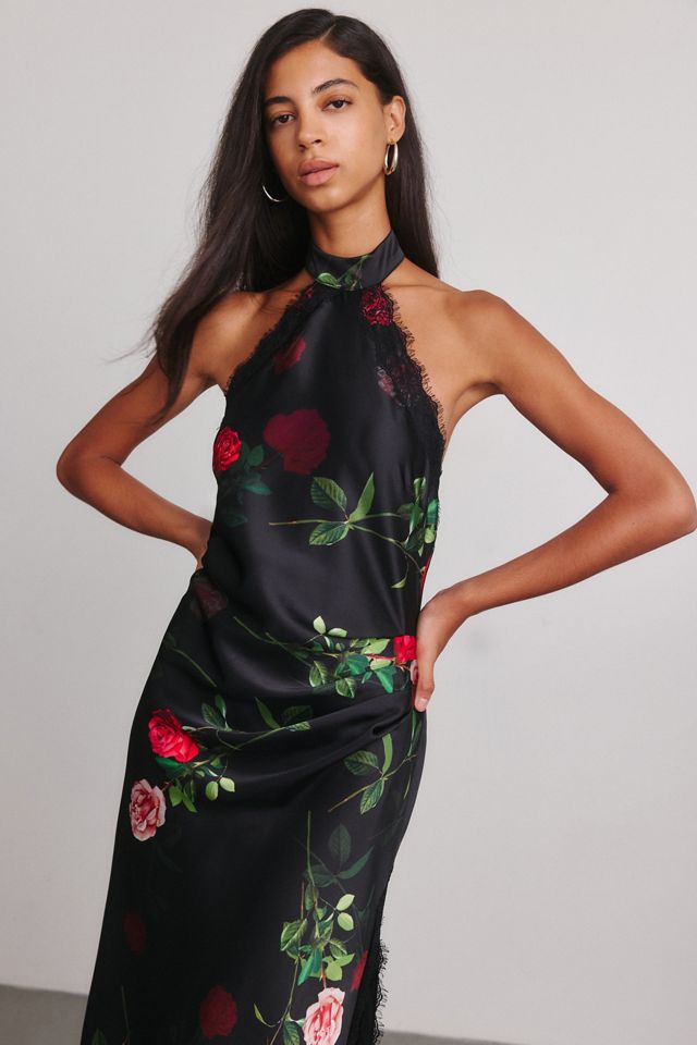 Robe longue à encolure licou haute Rose Garden Lillenne de Steve Madden #2