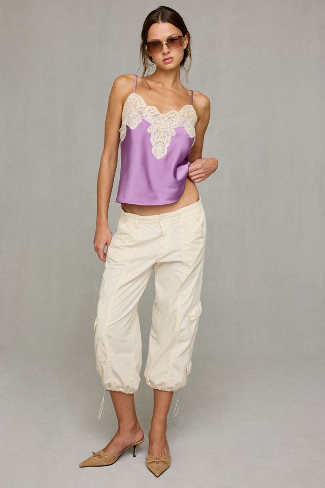 Steve Madden Miriah Lace Trim Satin Cami #3