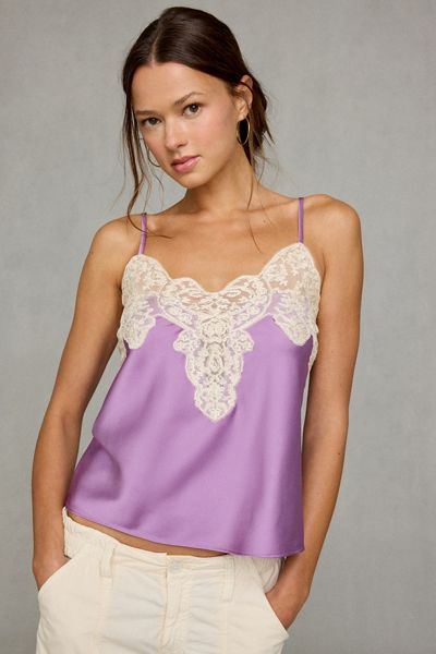 Steve Madden Miriah Lace Trim Satin Cami