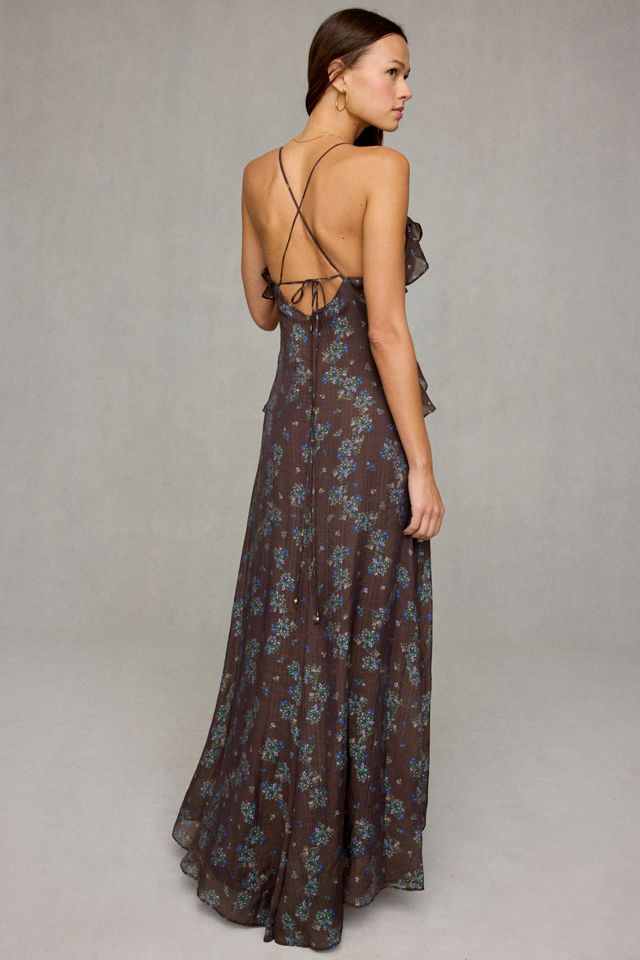 Steve Madden Roselyn Cascading Ruffle High-Low Maxi Dress #4