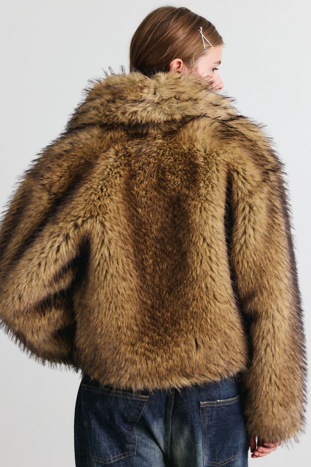 Steve Madden Roe Shawl Collar Faux Fur Coat #3