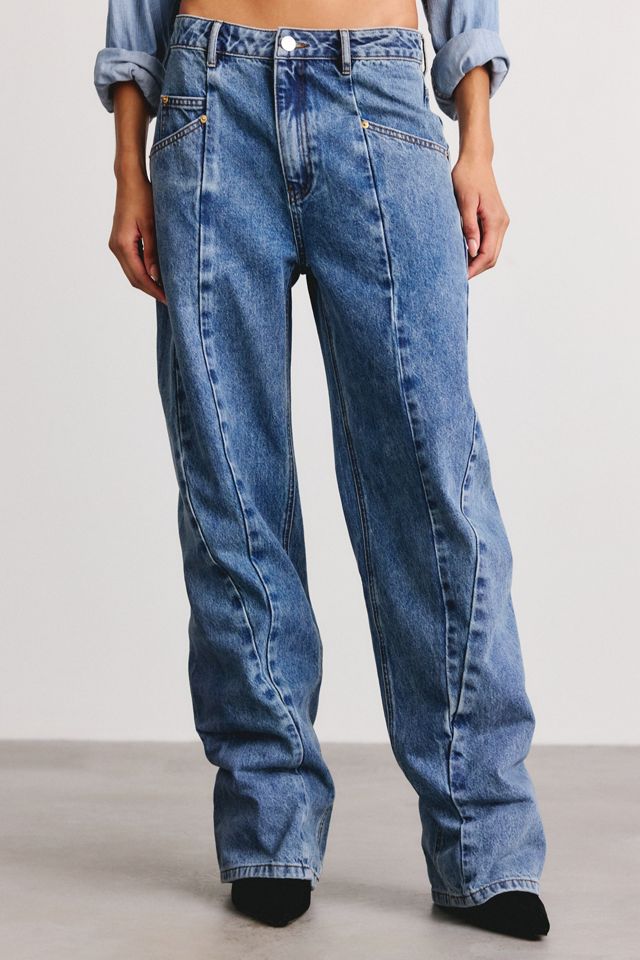 Steve Madden Sydnee Seamed High-Rise Barrel Leg Jeans #2