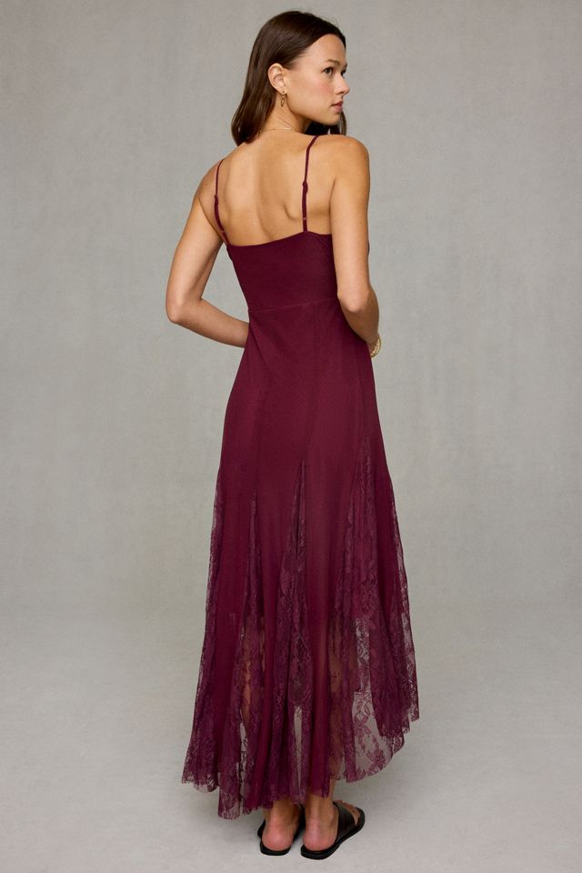 Steve Madden Vita Lace Godet Hanky Hem Midi Dress #4