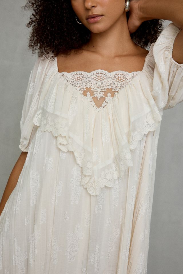 Steve Madden Vickie Lace Trim Babydoll Mini Dress #3