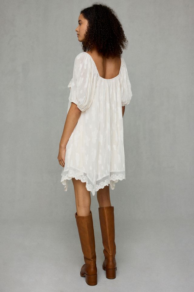 Steve Madden Vickie Lace Trim Babydoll Mini Dress #4