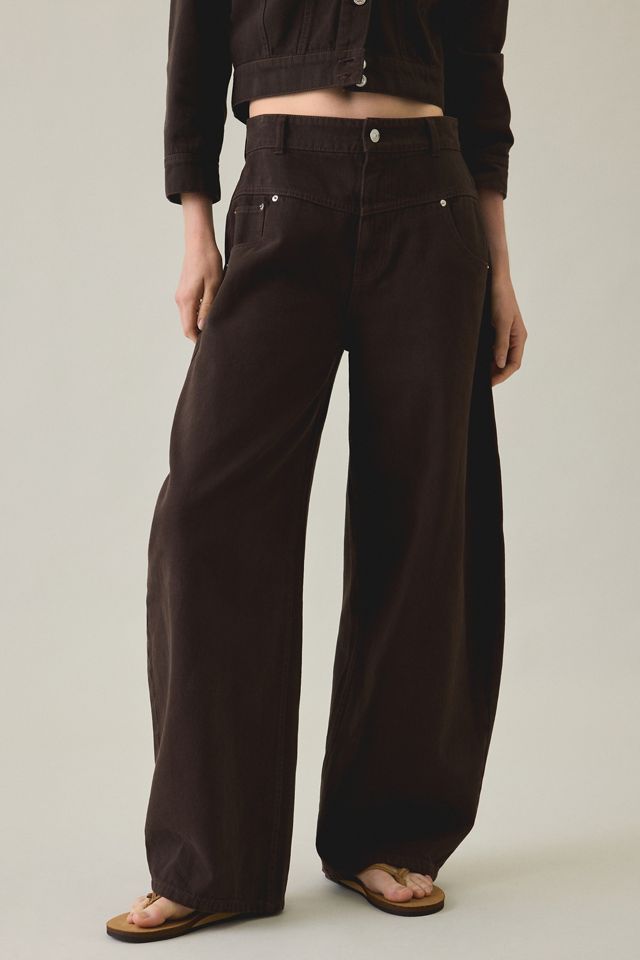 Jeans Tribeca Espresso à taille haute et jambe en forme de baril Steve Madden #1