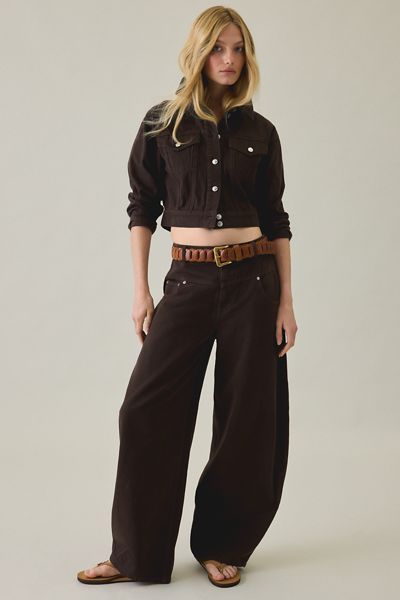 Jeans Tribeca Espresso à taille haute et jambe en forme de baril Steve Madden