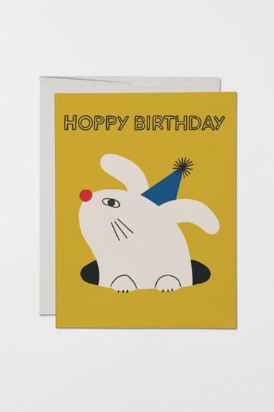 Red Cap Hoppy Birthday Greeting Card