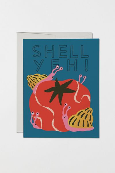 Red Cap Shell Yeh Greeting Card